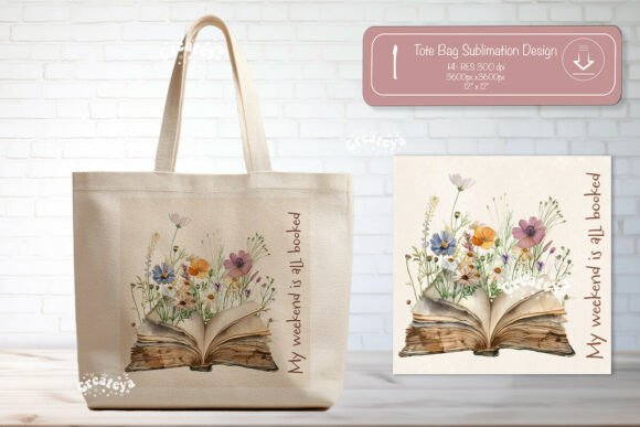 Download Book Lover Quote Tote Bag Sublimation - Premium Resources