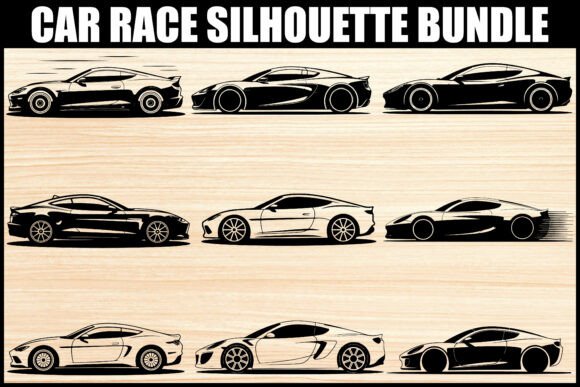 Download Racing Car Silhouette Vector Set - Premium Resources